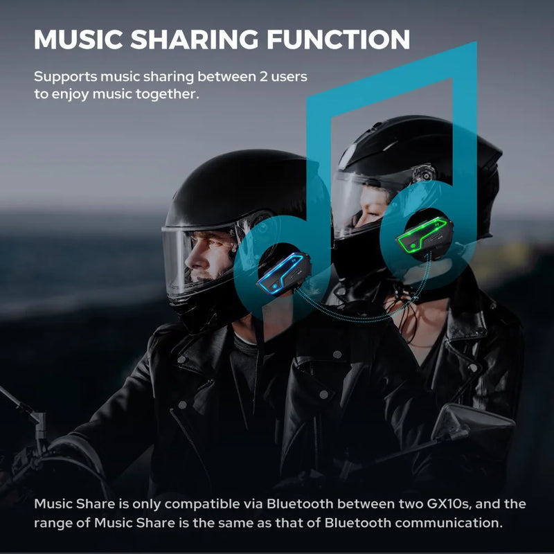 Bluetooth Motorcycle Intercom 10 Riders &amp; IP67 Waterproof – RideSync 