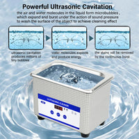 Ultrasonic Glasses Cleaners 40kHz Stainless Steel Jewelry Cleaning Machine – ClearWave 