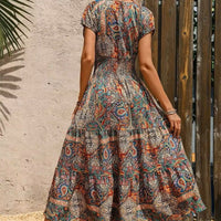 Luftiges Damen-Maxikleid mit Boho-Print & V-Ausschnitt - Nayeli