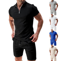 Atmungsaktives & Stylishes Herren-Sommer-Set mit Poloshirt & Shorts - Nilo