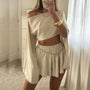 Vintage Zweiteiliges Baumwoll-Leinen-Damen-Set – Mirella
