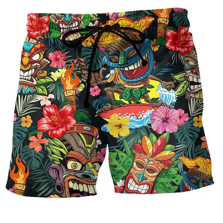 Herren-Badeshorts mit Graffiti-Print – NovaBay