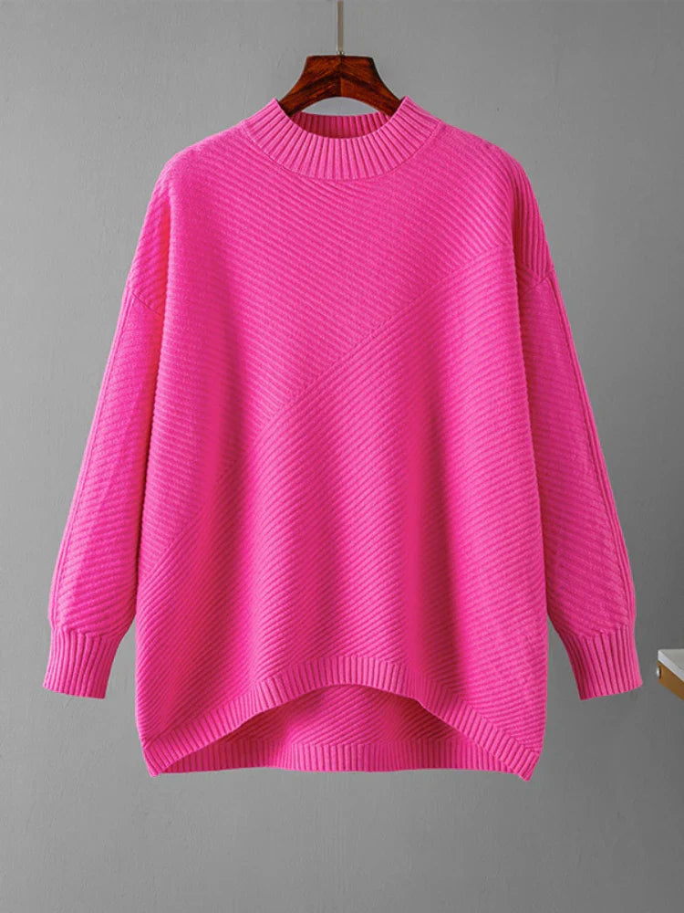 Klassischer gestrickter Damenpullover - Evelina