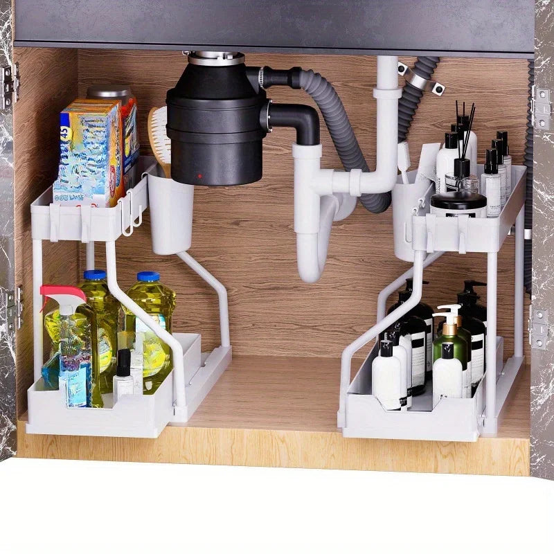 Multi-tiered pull-out spice and storage rack – Liora