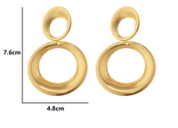 Golden Circles | Unique statement earrings