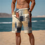 Atmungsaktive Herren-Badeshorts aus Baumwolle mit 3D-Print - Jamal