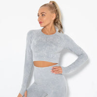 Nahtloses Damen Yoga Set mit Cropped Top - Nova