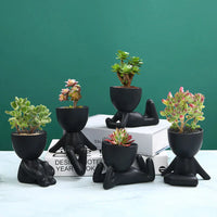 Handgefertigter Keramik-Sukkulenten-Planter mit Abflussloch - TerraCotta