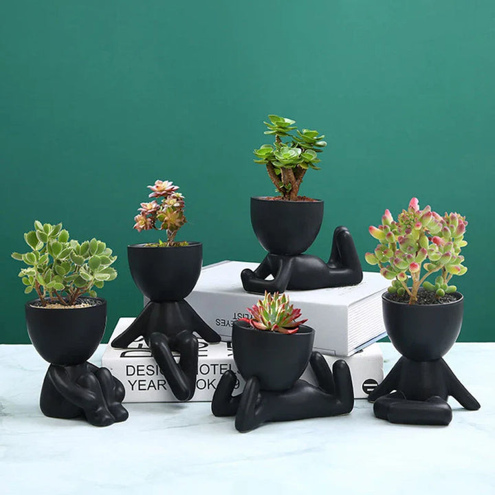 Handgefertigter Keramik-Sukkulenten-Planter mit Abflussloch - TerraCotta
