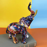 Bunte Elefanten-Skulptur - ColorSplash