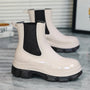 Damen Chelsea Regenstiefel mit klobiger Plateausohle – Elara
