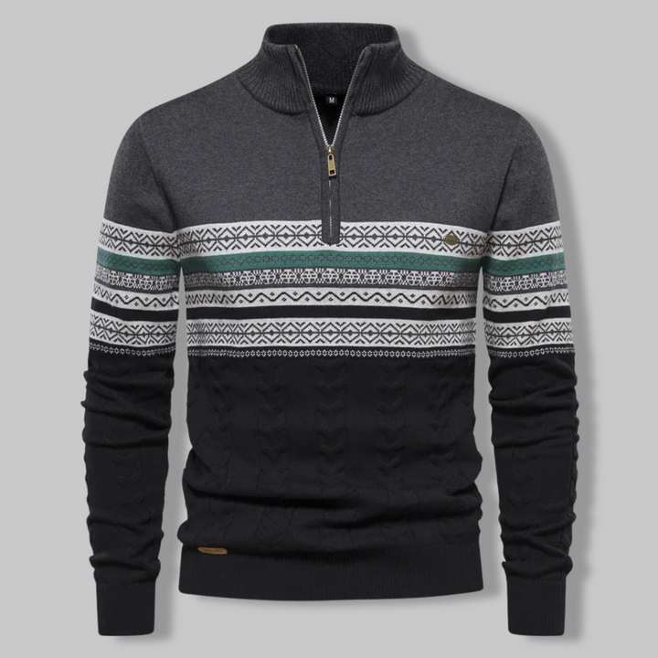 Gestreifter Zip-Pullover - SummitZip