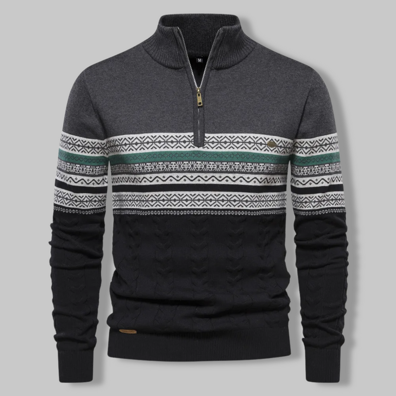 Gestreifter Zip-Pullover - SummitZip