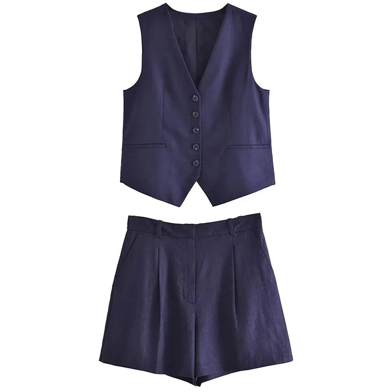 Tweedelige zomeroutfit met vintage-top – Amaya