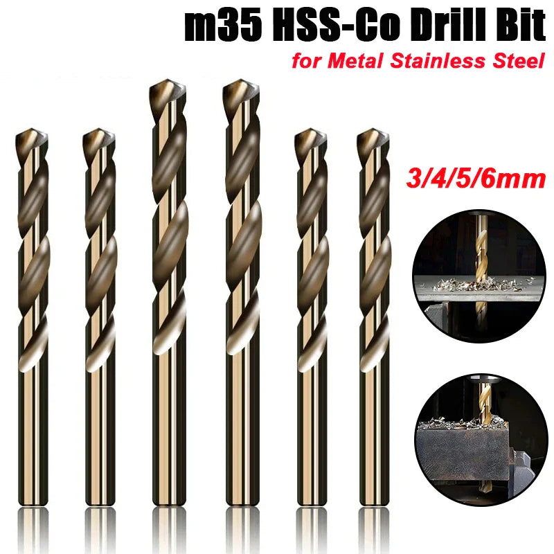 M35 5% Kobalt Spiralbohrer Set 3/4/5/6 mm - KobaltBohr