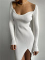Vina Geripptes Kleid | Stilvoll & Warm