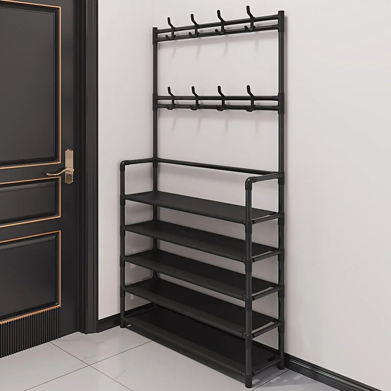 Kapstok met Schoenopbergplank Meellaags Stalen Frame – EntryMate