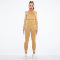 Nahtloses Damen Yoga Set mit Cropped Top - Nova