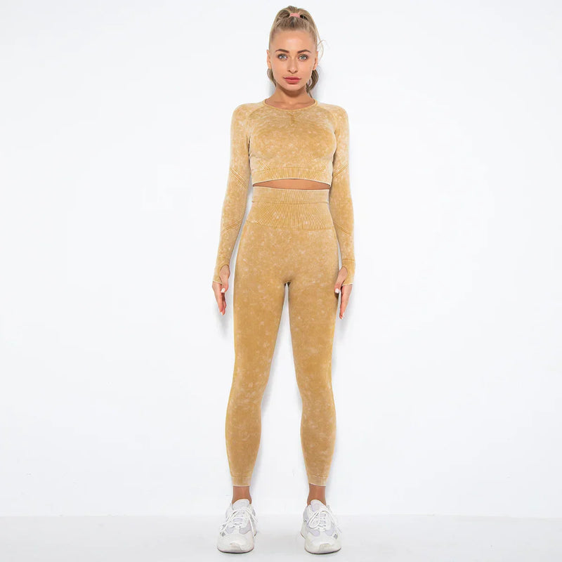 Nahtloses Damen Yoga Set mit Cropped Top - Nova