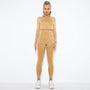 Nahtloses Damen Yoga Set mit Cropped Top - Nova