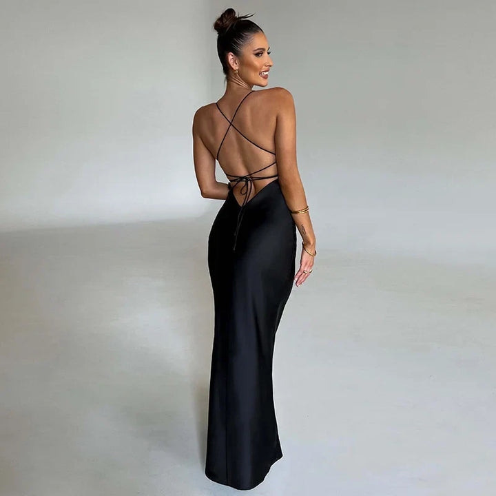 Effen Maxi Dress with Side Slit – Nayla