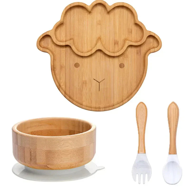 Kindergeschirr-Set mit Saugnapf - EcoFeast