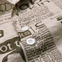 Hemd mit Zeitungsprint und Knopfleiste - Milo