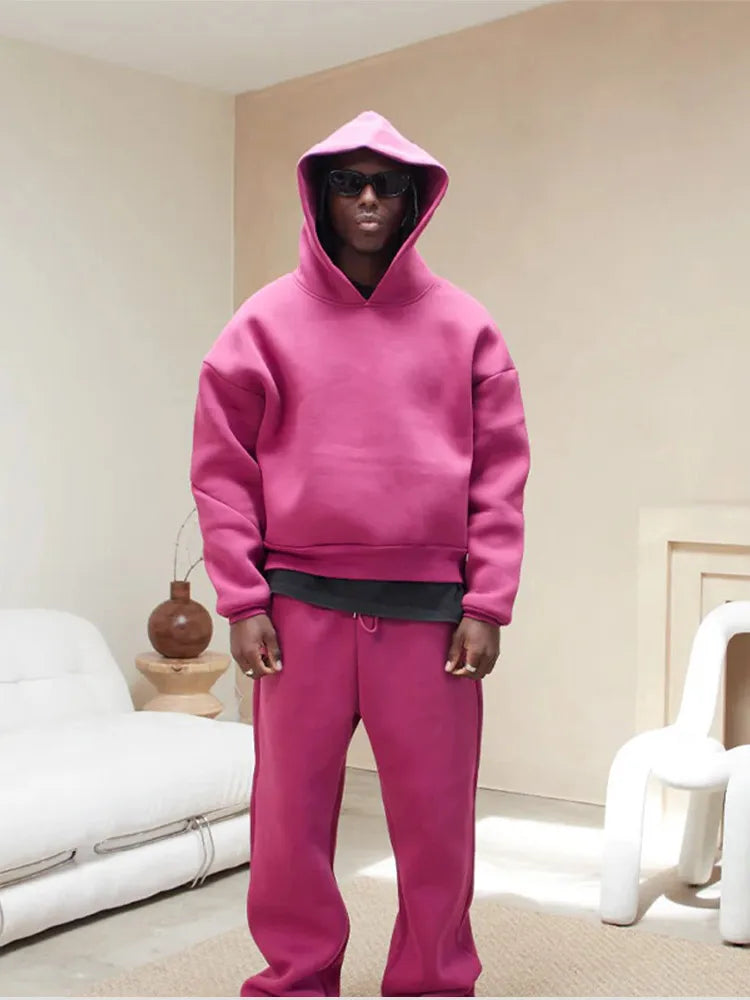 Oversized heren trainingspak met hoodie & joggingbroek - Bastian