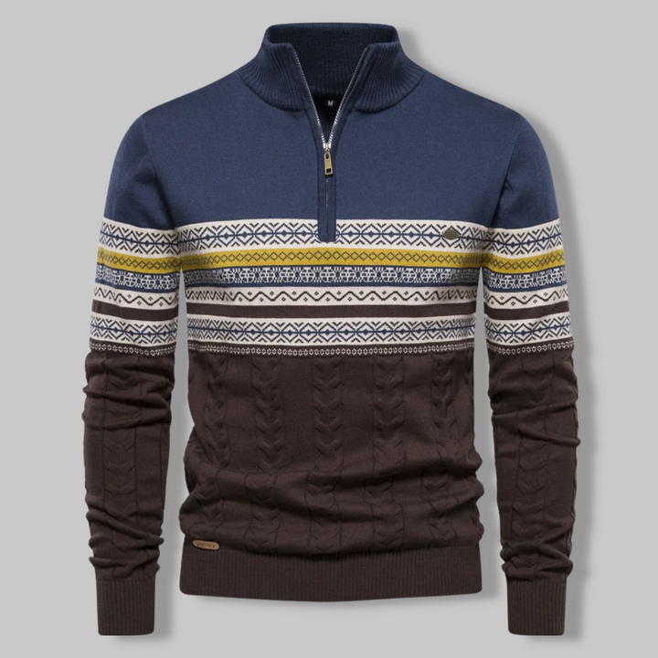 Gestreifter Zip-Pullover - SummitZip