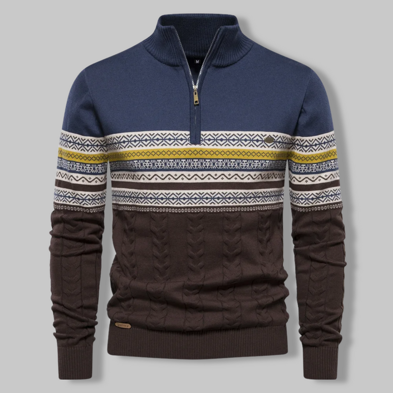 Gestreifter Zip-Pullover - SummitZip