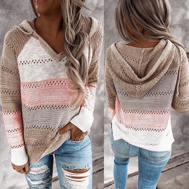 Stilvoller Gestrickter Damenpullover - Aurora