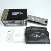 Rechargeable LCD Upper Arm Blood Pressure Monitor with Voice Control – VitalScan 