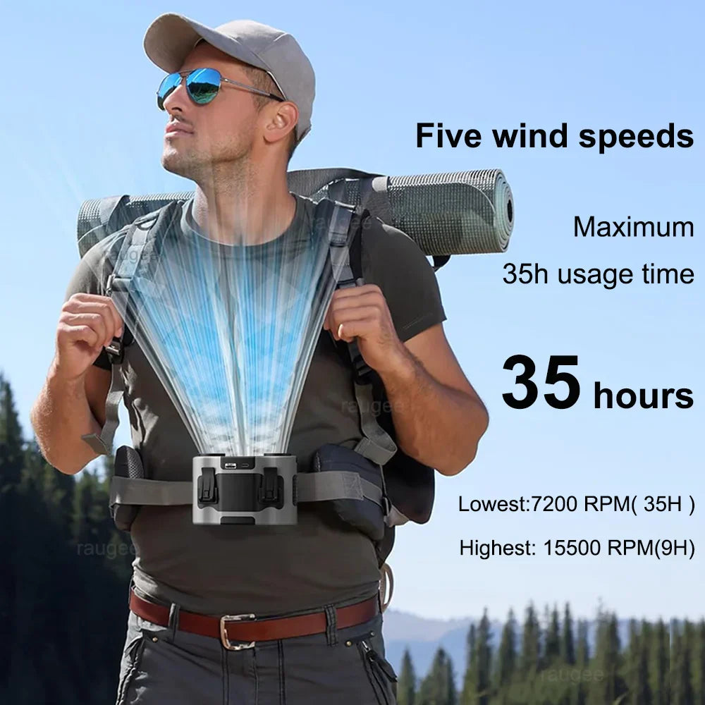 Portable Hip Clip Fan with Dual Air Outlets &amp; 20,000mAh Battery – BreezeMate