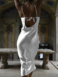 Sally Satin Dress | All eyes are on you with this dress