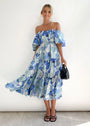 Schulterfreies Midi-Kleid – Talia
