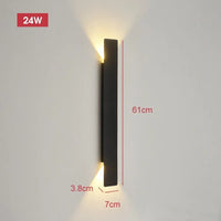 Noir Weatherproof LED Outdoor Wall Light, Aluminum, 18W 12