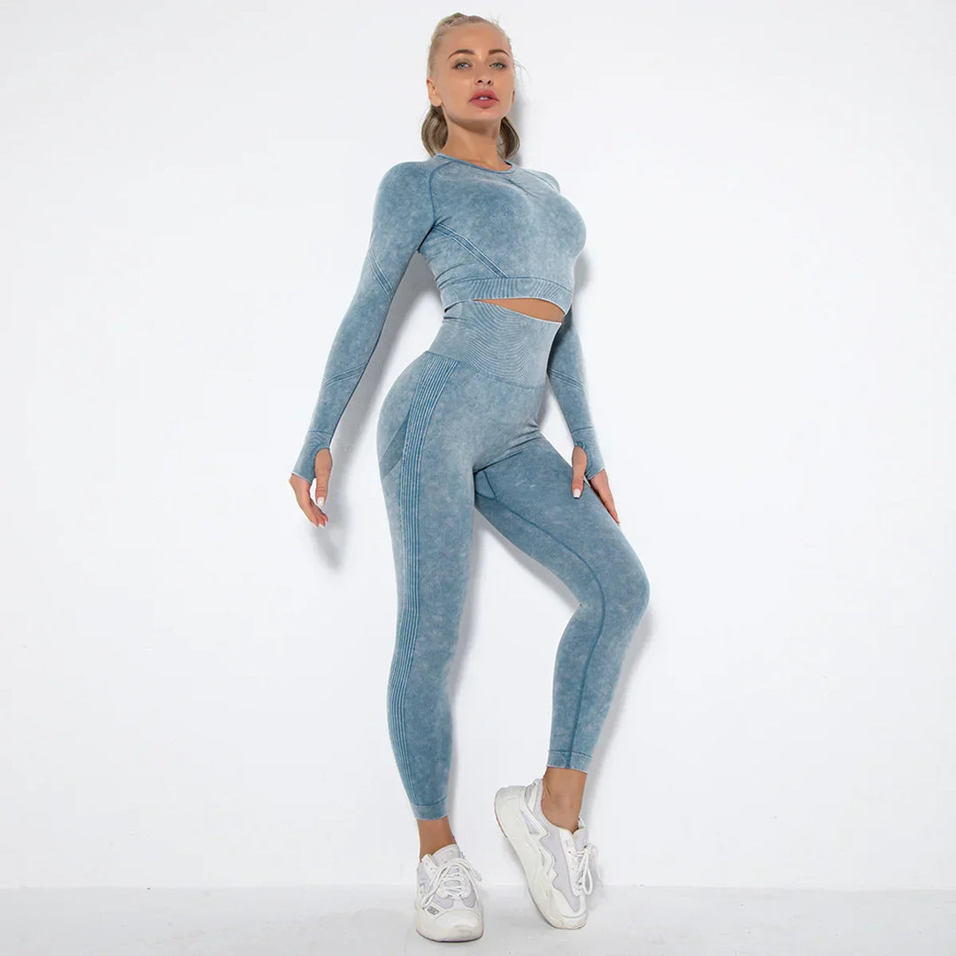 Nahtloses Damen Yoga Set mit Cropped Top - Nova