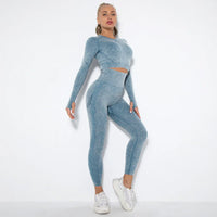 Nahtloses Damen Yoga Set mit Cropped Top - Nova