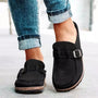 Retro Wildleder-Sandalen zum Hineinschlüpfen mit orthopädischem Komfort - Solenza
