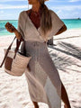 Gehäkeltes Strandkleid mit Taillengürtel – Yara