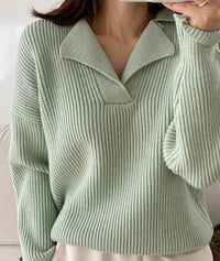 Gemütlicher Winterpullover mit V-Ausschnitt | Bequem & stilvoll