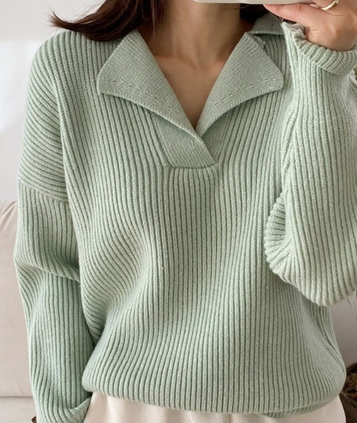 Gemütlicher Winterpullover mit V-Ausschnitt | Bequem & stilvoll