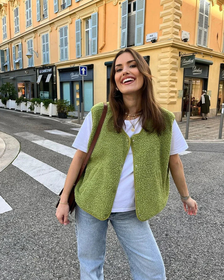Warme & Comfortabele V-hals Bodywarmer voor Dames - Alina