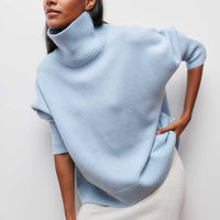Weicher Oversized Damen-Rollkragenpullover - Celeste