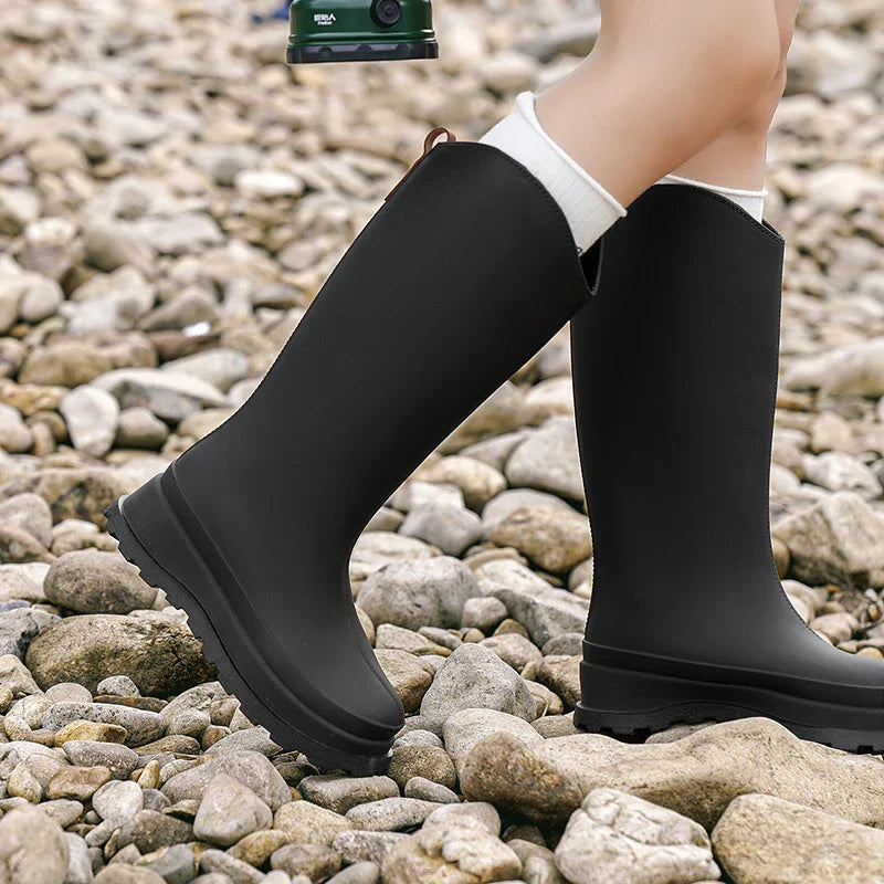 Hohe Damen Regenstiefel wasserdicht mit Komfortsohle – Maris