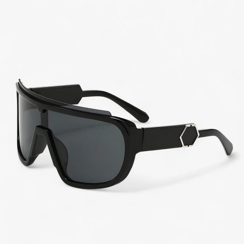 Oversized Monoblock Wraparound Sunglasses – Auron