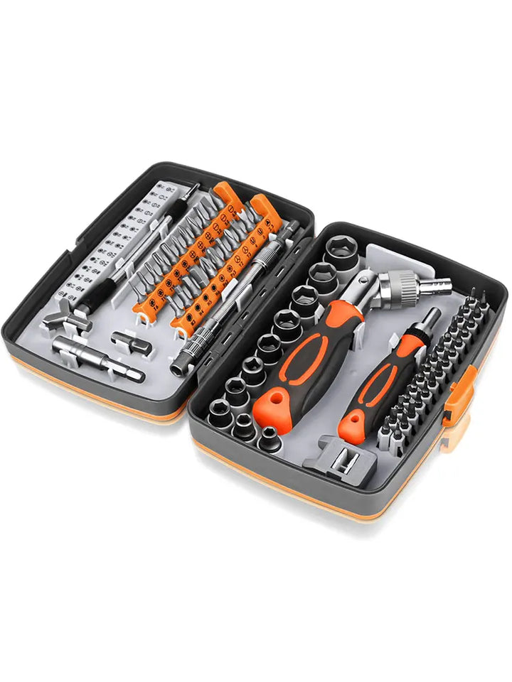 68-in-1 Ratschen-Schraubendreher-Set mit magnetischen Bits & Verlängerung – FortiDrive