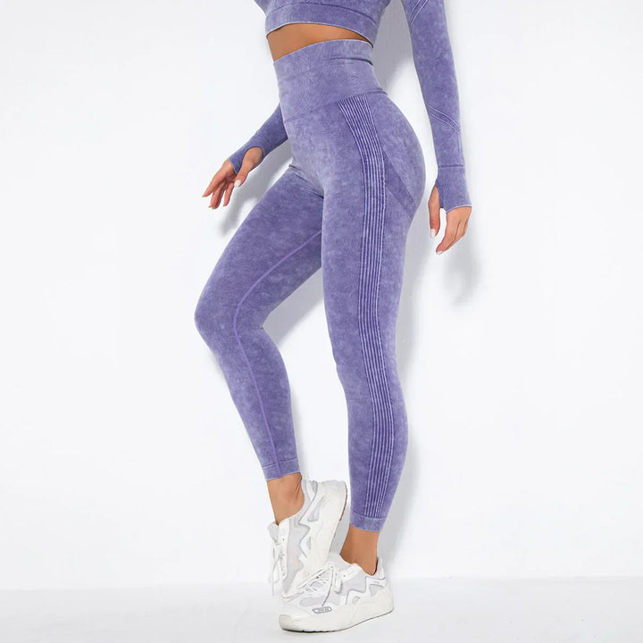 Nahtloses Damen Yoga Set mit Cropped Top - Nova