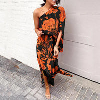 Dress with Diagonal Shoulder Line - Mila