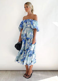 Off-Shoulder Midi Dress – Waist